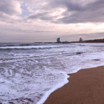 Mientras me mojo los pies. Barceloneta